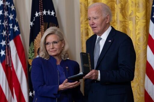 Biden awards Trump critic Liz Cheney with service medal