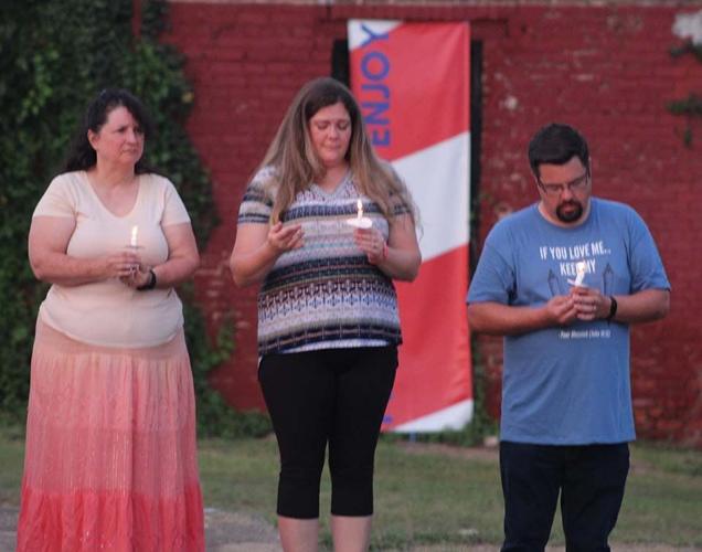 Dozens gather for candlelight vigil held for fallen officer, others lost to violence in Selma, photo gallery
