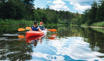 Kayak on river from ADN