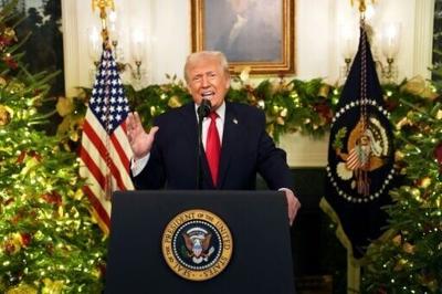 US President Donald Trump announced the troop bonuses in a televised address from the White House on December 17, 2025