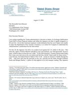 FNF - NC - Letter Sen. Warren to Sec'y Bessent