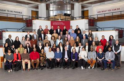 Montgomery leaders at Bloomberg Center