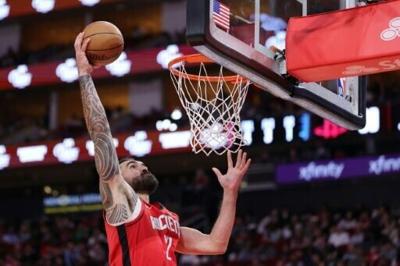 Houston Rockets center Steven Adams will miss the rest of the 2025-26 NBA season after left ankle surgery