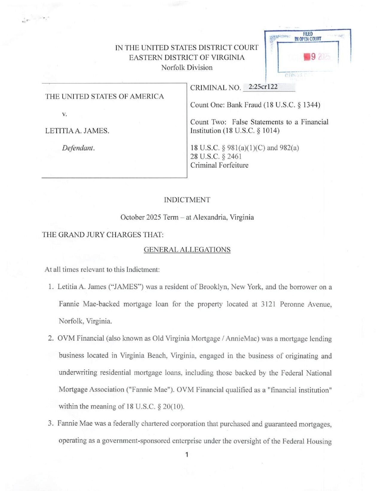 James indictment 10-9-25