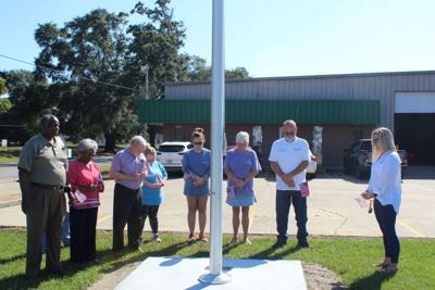 Flagpole donated to Selma Area Food Bank