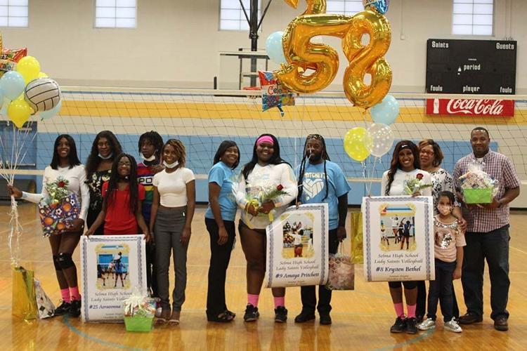 Selma Saints recognize senior volleyball players
