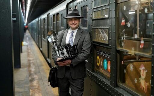 Riding subway cars of 1930s New York, and dressing the part
