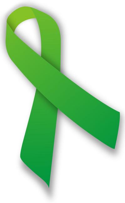 Green ribbon for Mental Health Awareness Month