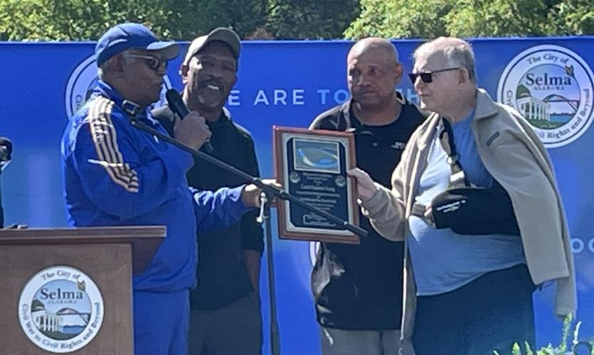 Plaque presented to Houston Young