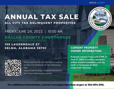 City of Selma announces Annual Tax Sale on June 24