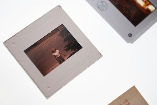 Going down memory lane: a photo slide shows Rachel Fournier, who will be given medical assistance to die due to a brain tumor, as a young woman