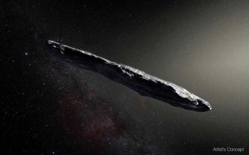 Why did hostile alien spaceship comet dramatically brighten?