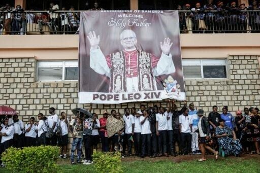 Joyful crowds greeted Pope Leo for the visit to the city of Bamenda, where security was stepped up