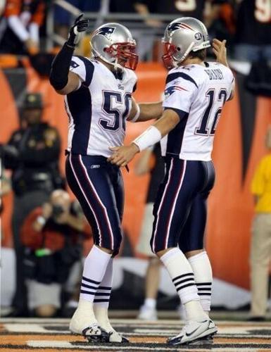 New England Patriots coach Mike Vrabel played alongside Tom Brady during the franchise's glory years