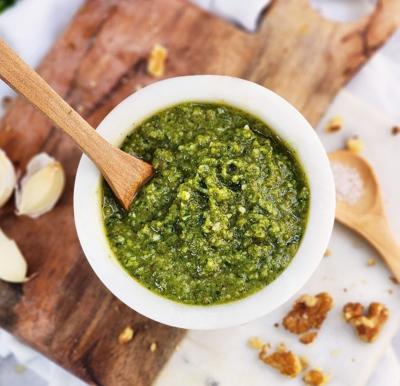 Spicy Fresh Basil Pesto