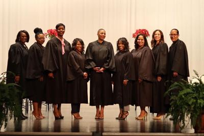 Vernetta Perkins sworn is as county’s first Black female district judge