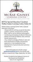 McRae-Gaines Learning Center is hiring!