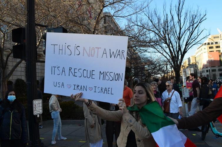 'This is not a war, it's a rescue mission' sign
