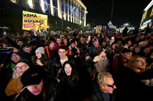 On Wednesday, tens of thousands rallied outside the parliament building in Sofia alone