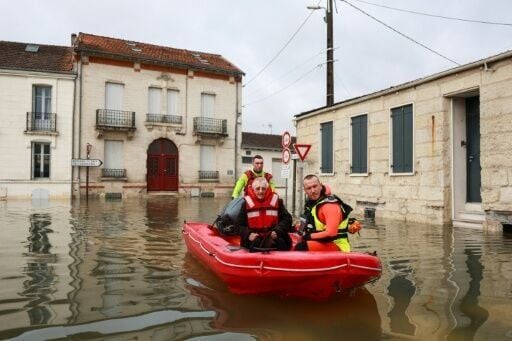 Four departments in western France were placed under red alert over the risk of flooding