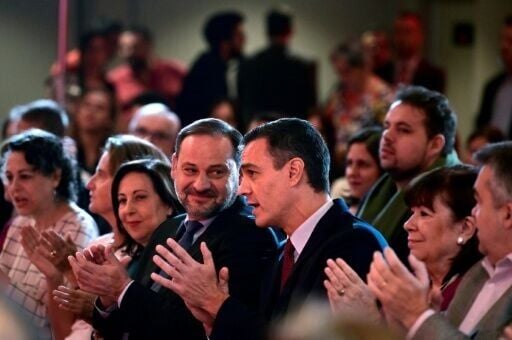 Abalos (left), a former heavyweight in the Socialist party, helped propel Sanchez to power in 2018