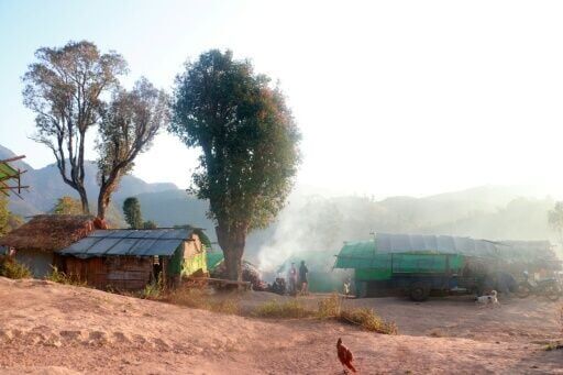 Hundreds live at the camp, a scattering of bamboo structures perched in a mountain valley