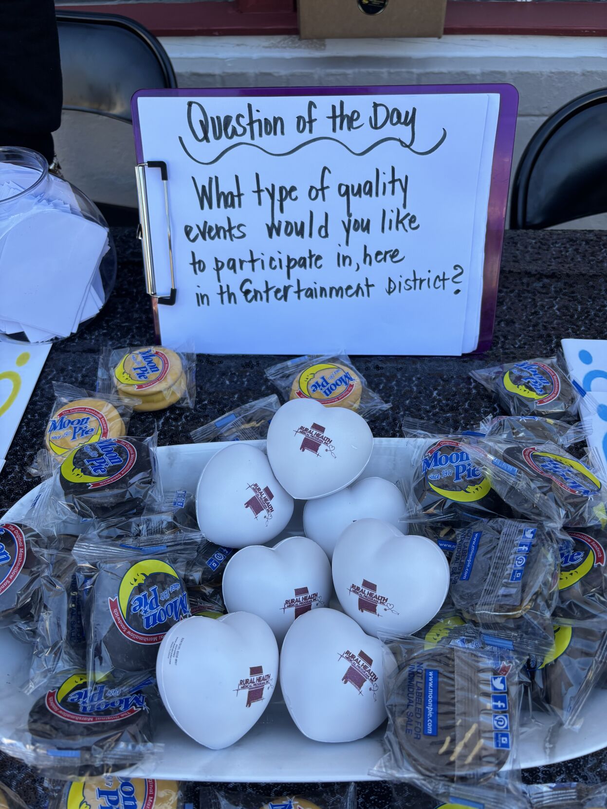 Question at Mardi Gras event