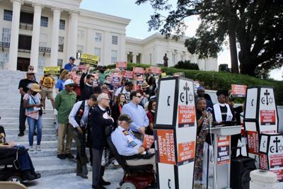 Carolyn Foster at protest