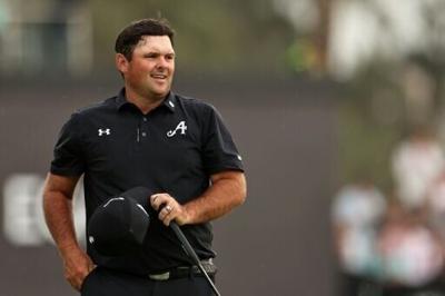 Patrick Reed of the US celebrates after winning the Dubai Desert Classic last weekend
