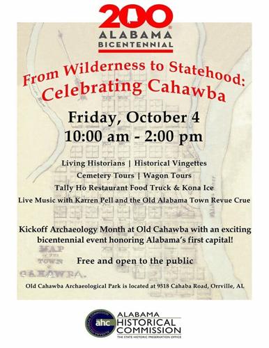 ‘Wilderness to Statehood’ celebrates Cahawba history in October