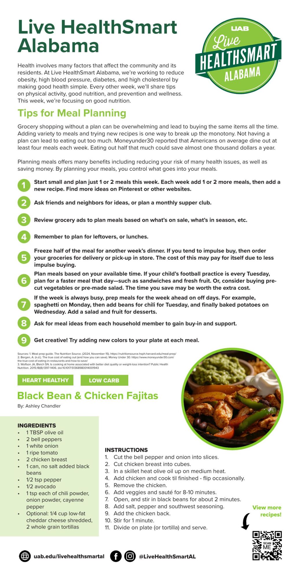 Live HealthSmart: Meal planning