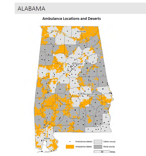 Alabama Ambulance Deserts