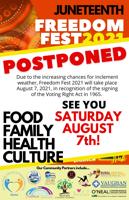 Juneteenth Freedom Fest delayed until August due to weather