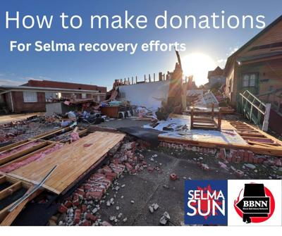 Ways to make donations for recovery efforts in Selma