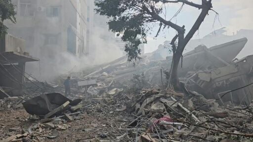 Aftermath of Israeli strike on Beirut's southern suburbs