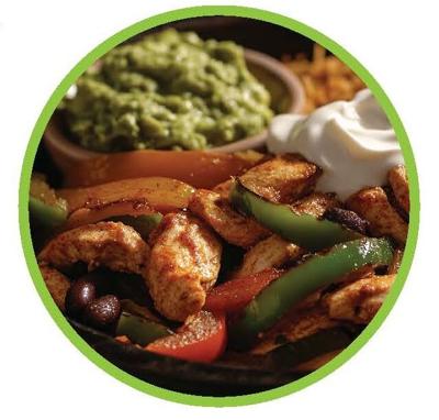 Black bean and chicken fajitas