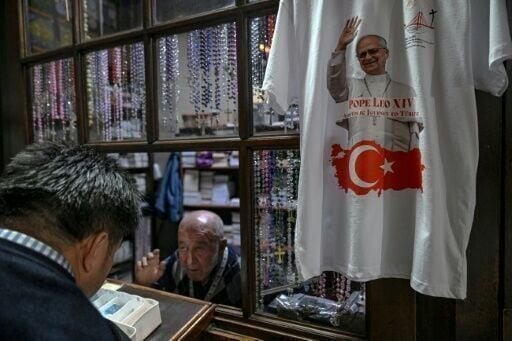 Souvenirs are being sold in Turkey ahead of the pope's visit