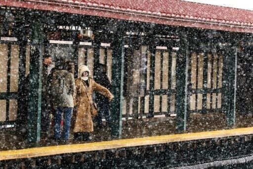 Snow was already falling in New York City
