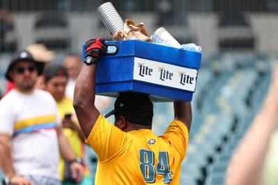 A 16-ounce beer at Lincoln Financial Field in Philadelphia costs over $11.
 Robbie Jay Barratt/AMA via Getty Images