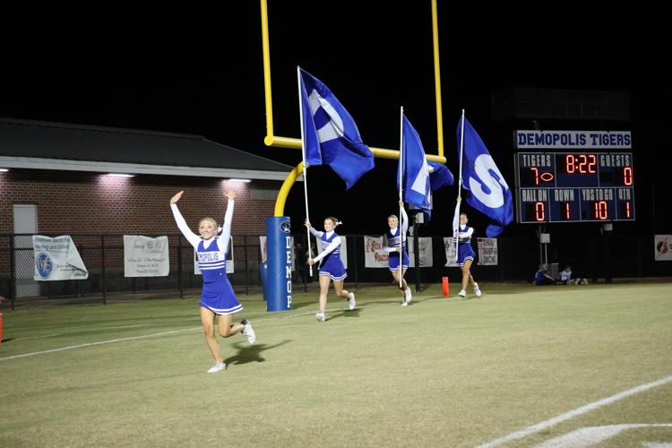 Cheerleaders with flags