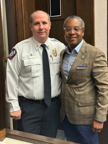 Selma fire chief Walter Dailey with mayor