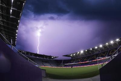 When lightning is nearby, fans and players are urged to move to sheltered areas.