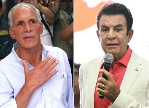 Honduran presidential candidates Nasry Asfura (L) and Salvador Nasralla have both signalled support for switching ties from Beijing to Taipei