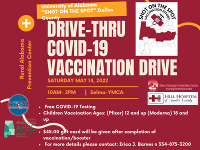 'Shot on the Spot' vaccine drive to be held at Selma YMCA on May 14