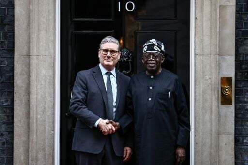 Britain's Prime Minister Keir Starmer met Nigerian President Bola Tinubu for talks during a state visit