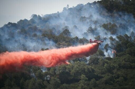 Forest fire blazes in southern France