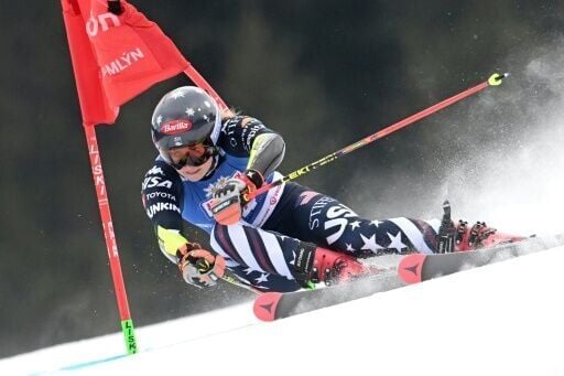 US star Mikaela Shiffrin was fourth after the first run of the World Cup giant slalom in Spindleruv Mlyn