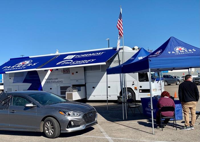 Insurance companies set up temporary locations throughout Selma to take damage claims