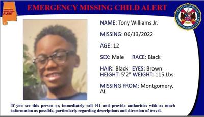 UPDATED: Emergency missing child alert canceled for 12-year-old from Montgomery