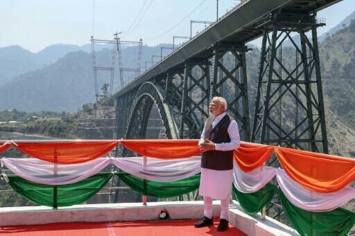 India's Modi opens strategic railway in contested 'crown jewel' Kashmir